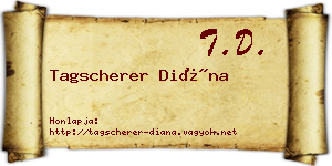 Tagscherer Diána névjegykártya